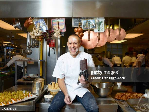 Chef Michel Roux Jr is photographed for Waitrose magazine on March 27, 2013 in London, England.