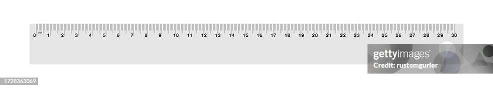 30cm transparent plastic ruler on white background 30cm transparent plastic ruler on white background