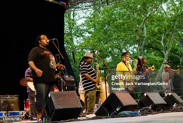 Jamaican ska band the Skatalites perform at the Putumayo World Music 15th Anniversary show at Central Park SummerStage, New York, New York, July 27,...