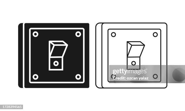 stockillustraties, clipart, cartoons en iconen met light switches on and off.
turning on or off, light bulb, lighting equipment, light switch, illuminated - schakelaar