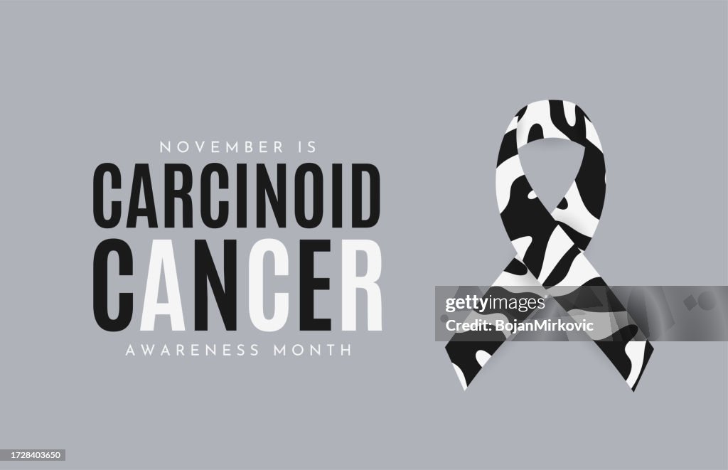 Carcinoid Cancer Awareness Month background, November. Vector