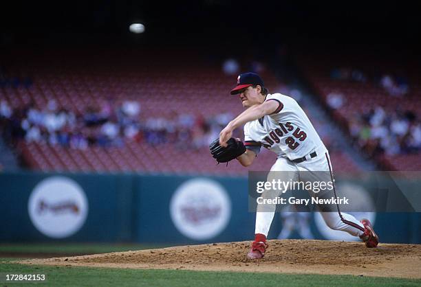 Pitcher Jim Abbott of the California Angels throws a pitch during an MLB game against the Milwaukee Brewers on September 8, 1991 at Anaheim Stadium...