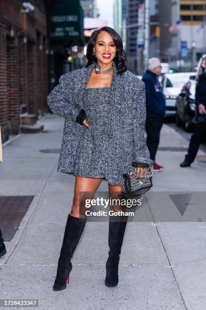 Kerry Washington is seen in Midtown on October 10, 2023 in New York City.