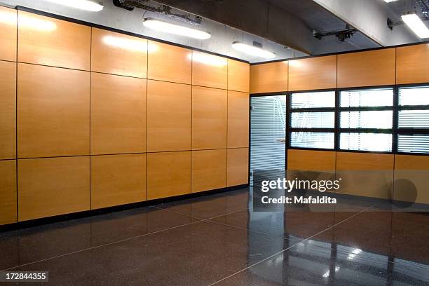 modern office interior with door and windows - cubicle wall stock pictures, royalty-free photos & images