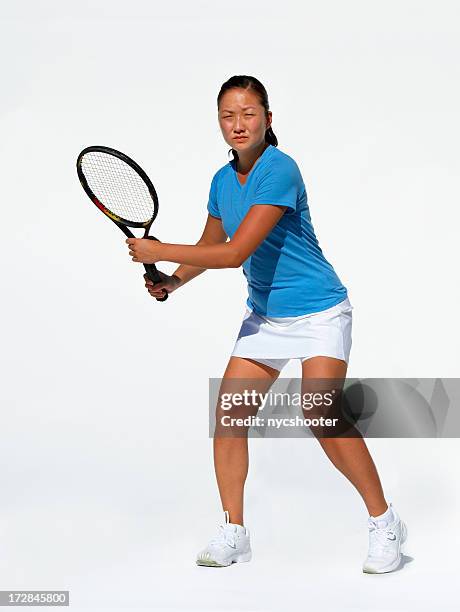 tennis player isolated on white - tennis player stock pictures, royalty-free photos & images