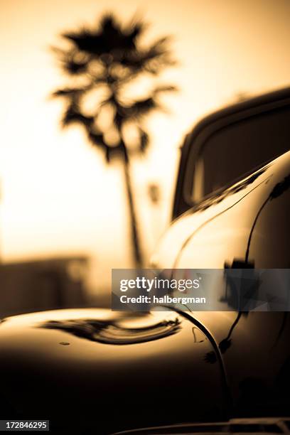 anni quaranta auto classiche & palma - 1946 foto e immagini stock