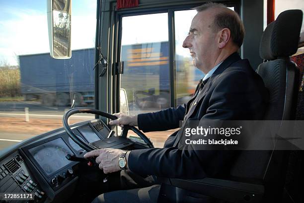 bus driver - coach bus stock-fotos und bilder