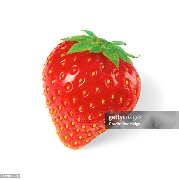 strawberry solo - strawberry stock pictures, royalty-free photos & images