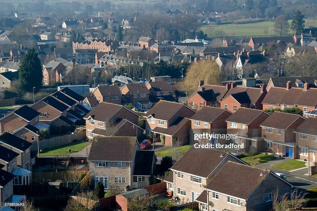 Homes On A Housing Estate In The UK
