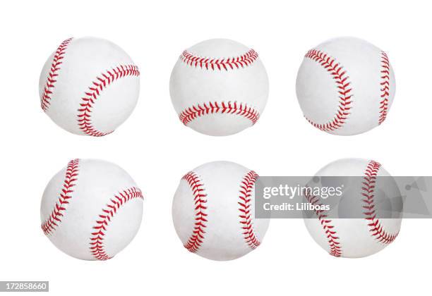 isolated baseballs (xxl) - honkbal bal stockfoto's en -beelden