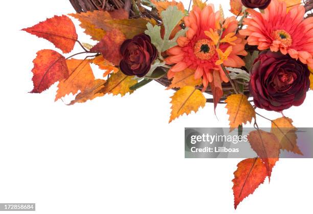 autumn wreath (xxl) - flower arrangement stock pictures, royalty-free photos & images