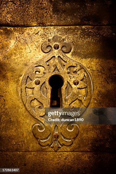 retro keyhole - old door stock pictures, royalty-free photos & images