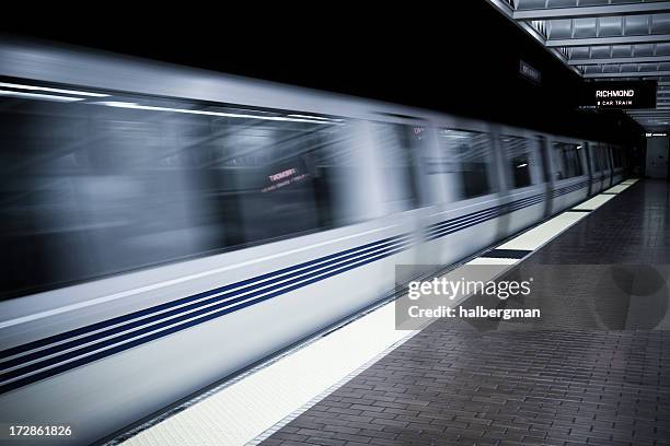bart arriving - alameda county stock pictures, royalty-free photos & images