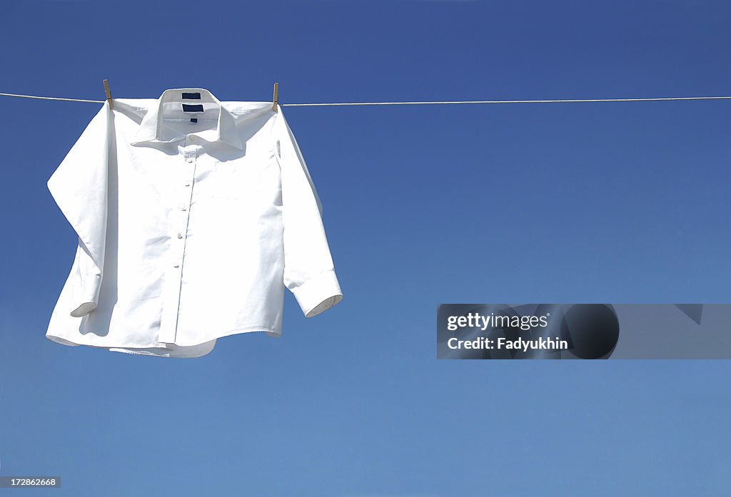 Weißes Langarm-Shirt