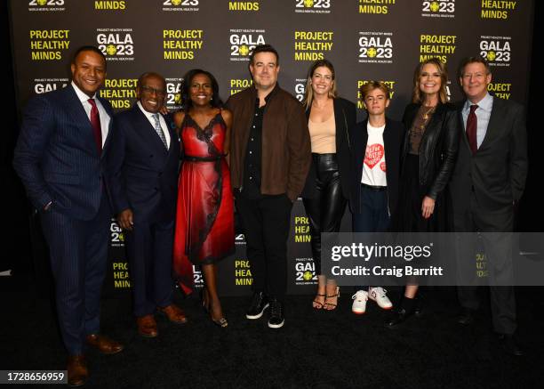 Craig Melvin, Al Roker, Deborah Roberts, Carson Daly, Siri Pinter, Jackson Daly, Savannah Guthrie and Michael Feldman attend Project Healthy Minds'...