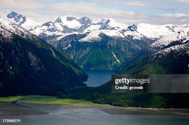 alaska from the air. - inside passage stock pictures, royalty-free photos & images