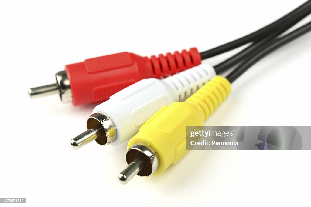 RCA fichas isolado a branco