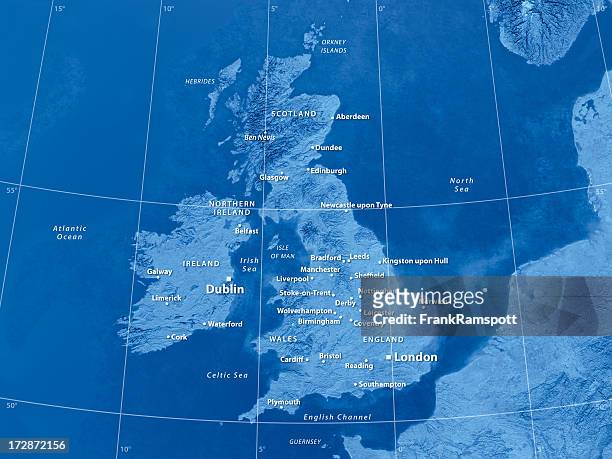 carte great britain - latitude photos et images de collection