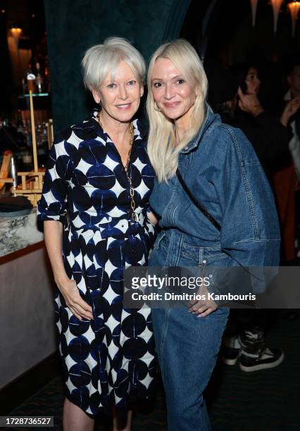 Joanna Coles and Zanna Rassi attend An Evening with Jared Leto, hosted by Spotify at Zero Bond in NYC on October 10, 2023 in New York City.