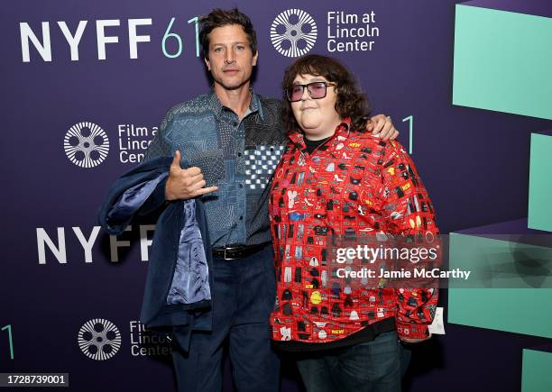 Simon Rex and Andy Milonakis attend the 61st New York Film Festival - "The Sweet East" at Alice Tully Hall, Lincoln Center on October 10, 2023 in New...