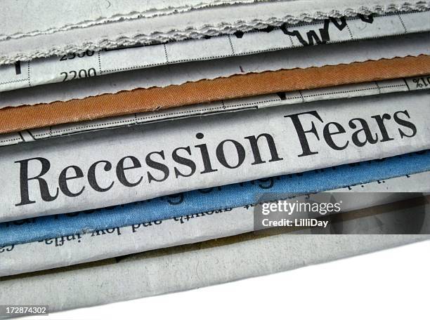 recession fears - recessie stockfoto's en -beelden