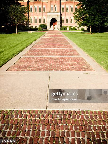 on the path to college - learning path stock pictures, royalty-free photos & images