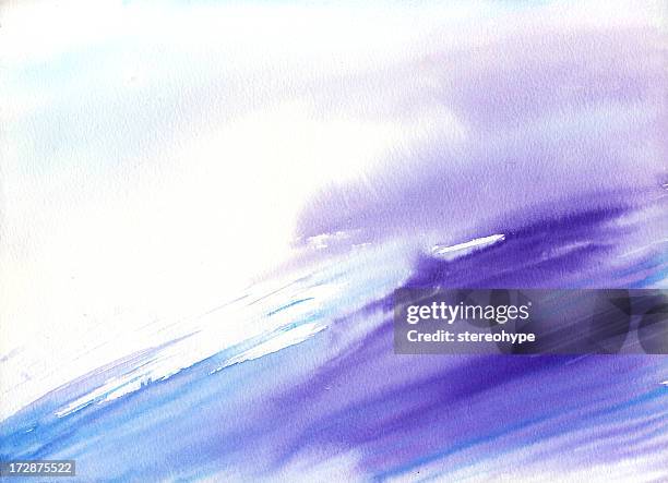 watercolor wave with purple and blue - purple texture stock illustrations