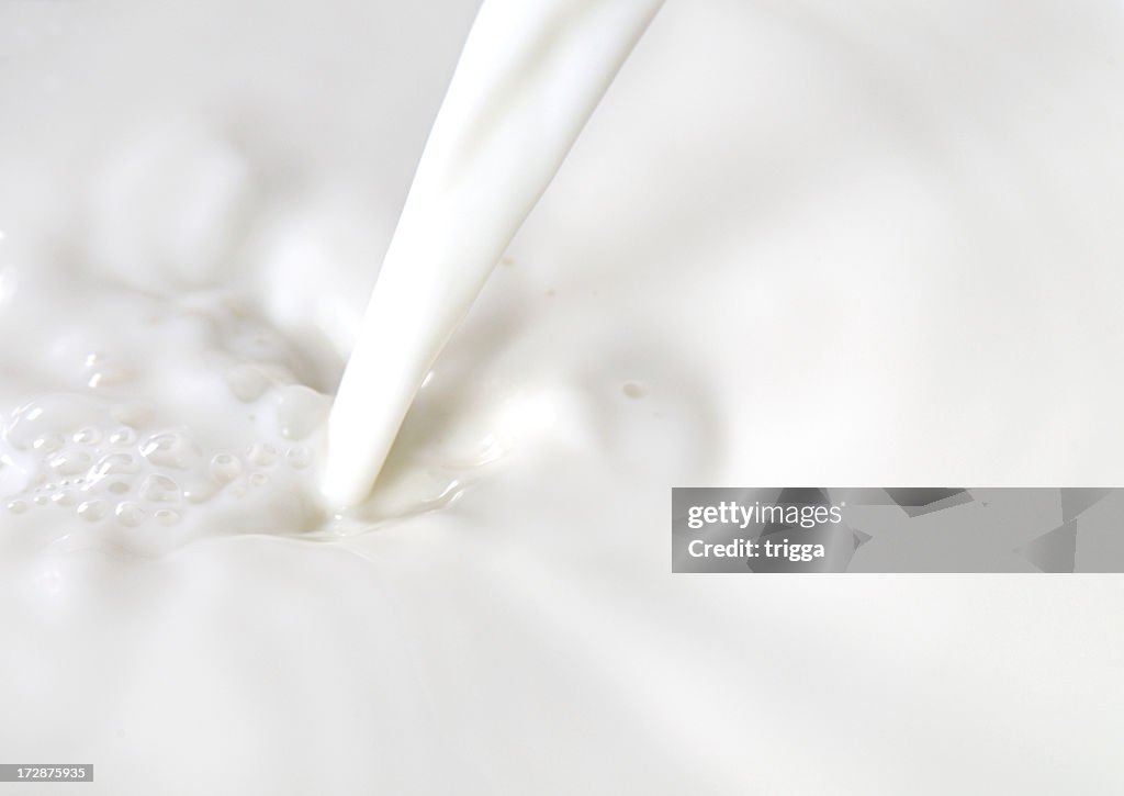 Pouring milk