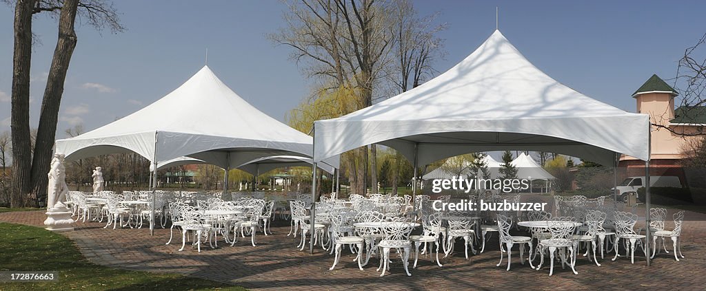 White celebration Tents and furnitures