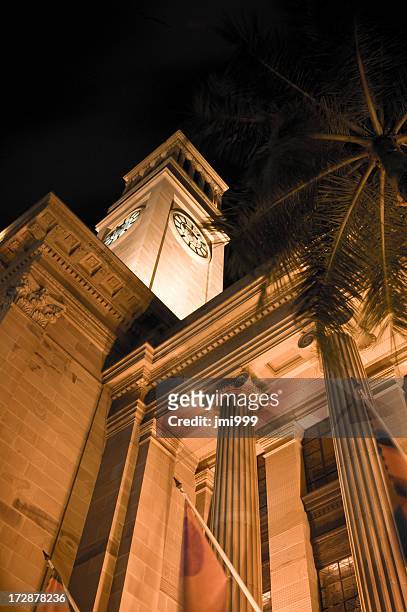 city hall, brisbane - brisbane city hall stock pictures, royalty-free photos & images