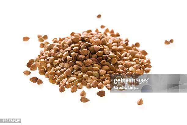 organic buckwheat isolated - buckwheat isolated stock pictures, royalty-free photos & images