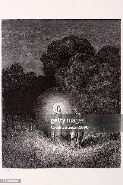 beatrice and virgil - virgil stock illustrations