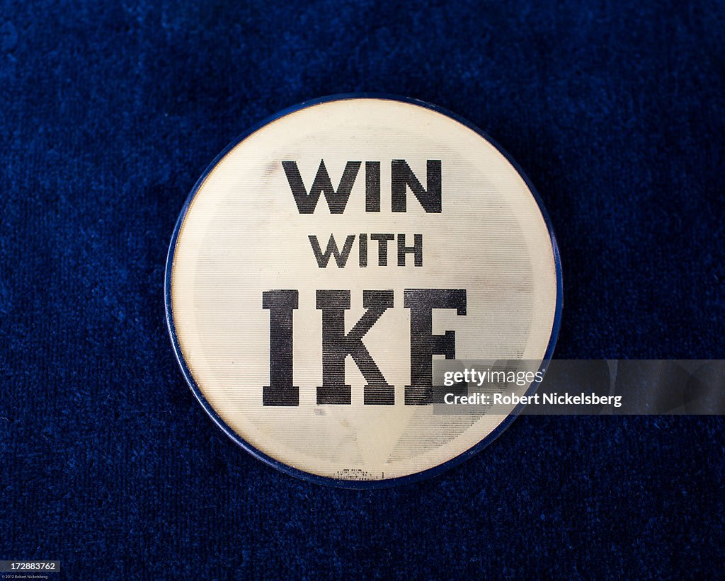 Win With Ike Eisenhower Campaign Button