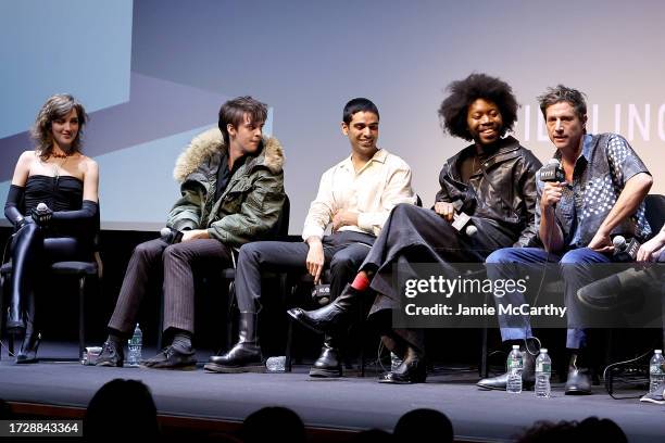 Talia Ryder, Earl Cave, Rish Shah, Jeremy O. Harris and Simon Rex attend the 61st New York Film Festival - "The Sweet East" at Alice Tully Hall,...