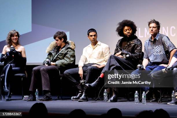 Talia Ryder, Earl Cave, Rish Shah, Jeremy O. Harris and Simon Rex attend the 61st New York Film Festival - "The Sweet East" at Alice Tully Hall,...