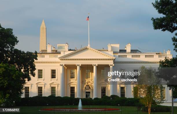 a casa branca em sunrise (norte - casa branca washington dc imagens e fotografias de stock