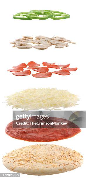 pizza - ingredients isolated stock pictures, royalty-free photos & images