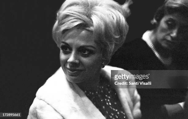 Actress Sandra Milo at the Opera on January 12,1966 in New York, New York.