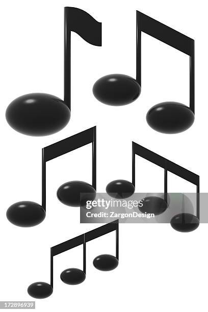 3 d notas - nota musical imagens e fotografias de stock