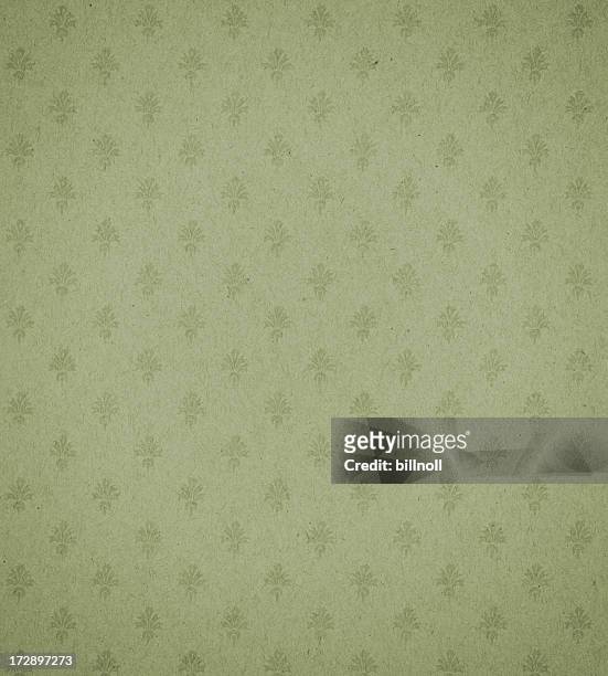 グリーンのテクスチャード加工紙の背景テクスチャとシンボル - エンベリッシュ ストックフォトと画像