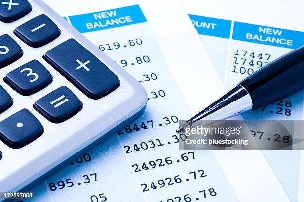balancing the accounts - bank statement stock pictures, royalty-free photos & images