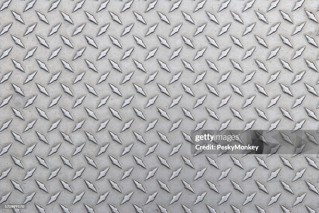 Diamond Steel Tread Background Slightly Worn Horizontal