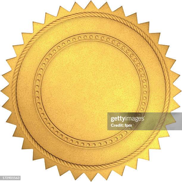 golden seal - clipping path stockfoto's en -beelden