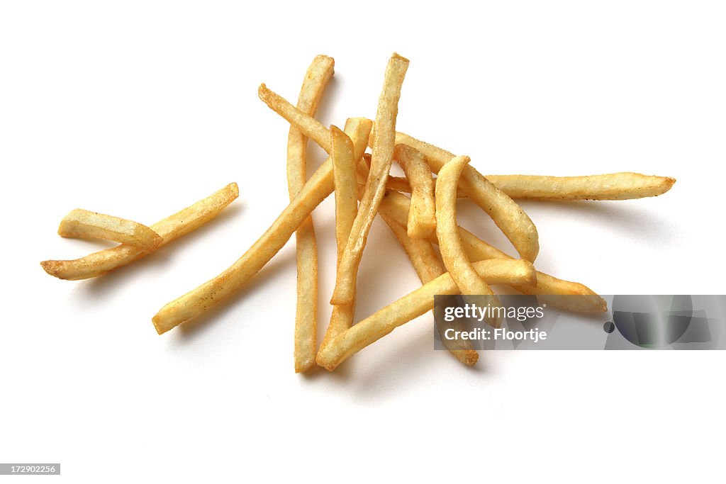 Vegetables: French Fries Isolated on White Background