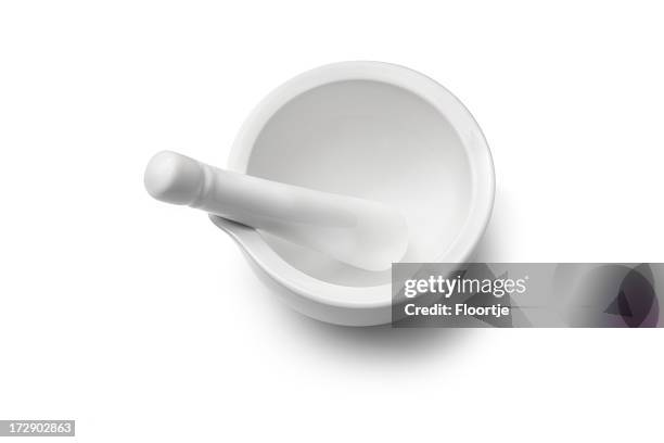 kitchen utensils: mortar and pestle - mortar and pestle stock pictures, royalty-free photos & images