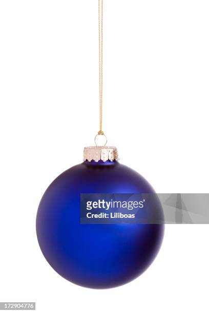 isolated christmas ball (xxl) - blue baubles stock pictures, royalty-free photos & images