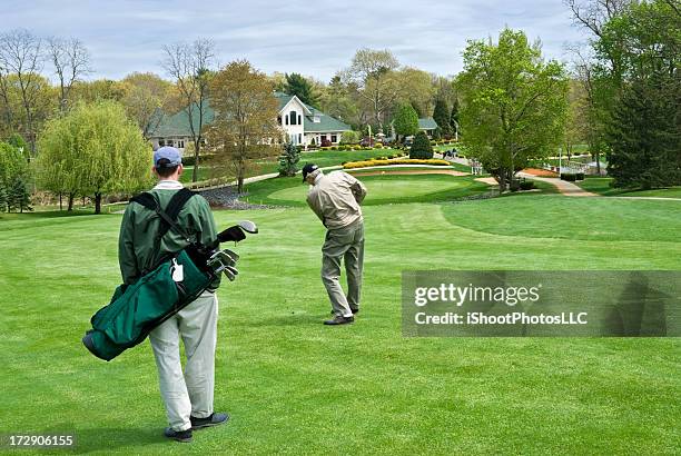 country club - golf clubhouse stockfoto's en -beelden