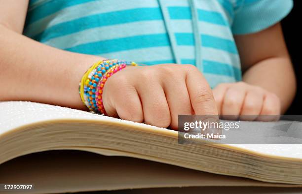 braille - blind girl stock pictures, royalty-free photos & images