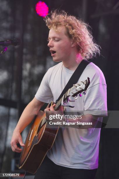 Pal Moddi Knutsen known as Moddi performs on stage on Day 4 of Hove Festival 2013 on July 5, 2013 in Arendal, Norway.