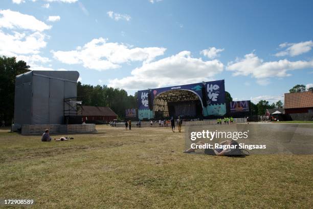 General view of atmosphere on Day 4 of Hove Festival 2013 on July 5, 2013 in Arendal, Norway.